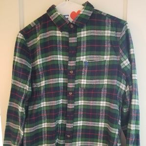 Plaid Flannel Button Down Shirt